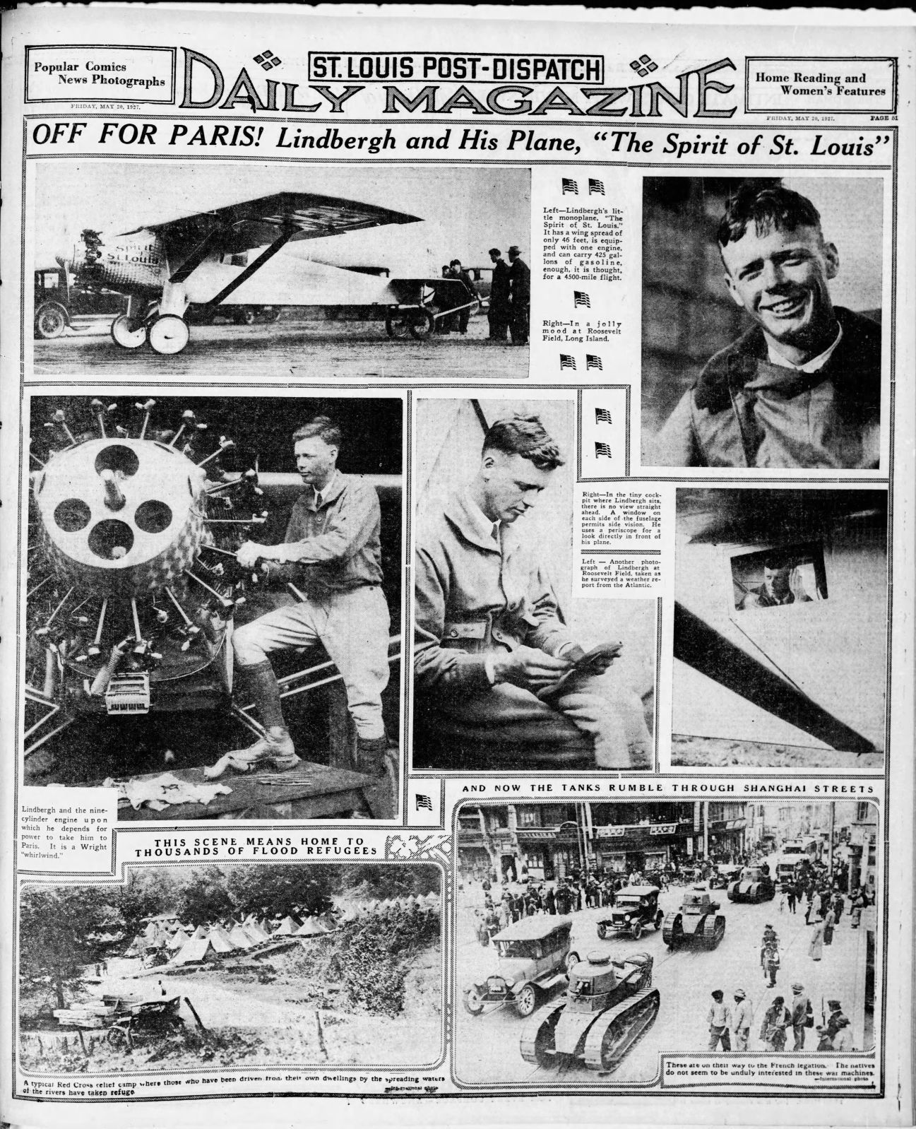 May 20, 1927 - Lindbergh Sets off to Paris